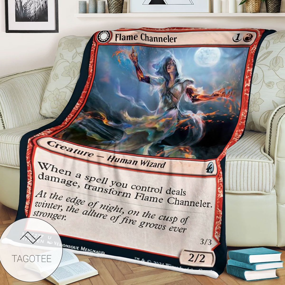 Mid 141 Flame Channeler Mtg Game Magic The Gathering Blanket Mid 141 Flame Channeler Mtg Game Magic The Gathering Blanket