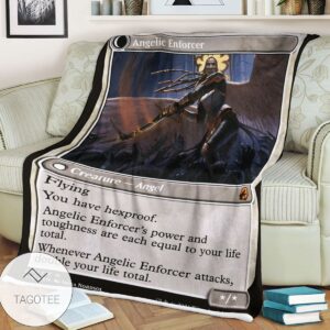Mid 17 Angelic Enforcer Mtg Game Magic The Gathering Blanket