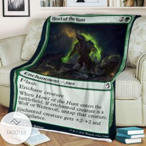 Mid 188 Howl Of The Hunt Mtg Game Magic The Gathering Blanket