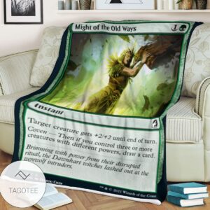 Mid 189 Might Of The Old Ways Mtg Game Magic The Gathering Blanket