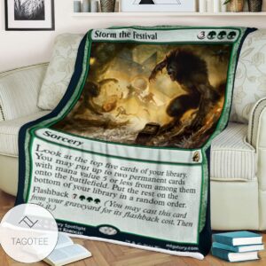 Mid 200 Storm The Festival Mtg Game Magic The Gathering Blanket