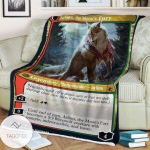 Mid 211 Arlinn The Moon S Fury Mtg Game Magic The Gathering Blanket