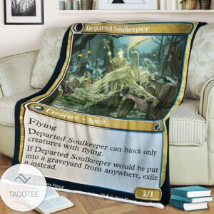 Mid 218 Departed Soulkeeper Mtg Game Magic The Gathering Blanket