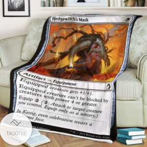 Mid 23 Hedgewitch S Mask Mtg Game Magic The Gathering Blanket