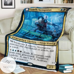 Mid 233 Ludevic Necrogenius Mtg Game Magic The Gathering Blanket