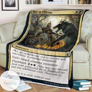 Mid 237 Rite Of Oblivion Mtg Game Magic The Gathering Blanket