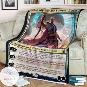 Mid 245 Teferi Who Slows The Sunset Mtg Game Magic The Gathering Blanket