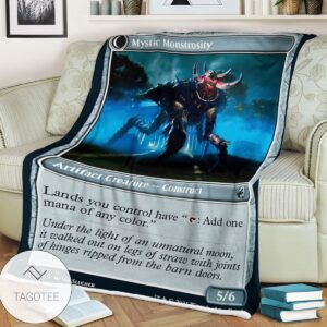 Mid 256 Mystic Monstrosity Mtg Game Magic The Gathering Blanket