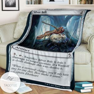 Mid 258 Silver Bolt Mtg Game Magic The Gathering Blanket
