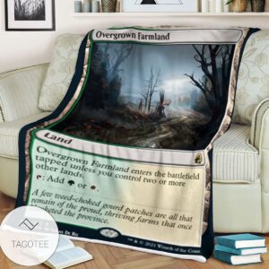 Mid 265 Overgrown Farmland Mtg Game Magic The Gathering Blanket