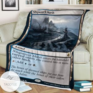 Mid 267 Shipwreck Marsh Mtg Game Magic The Gathering Blanket