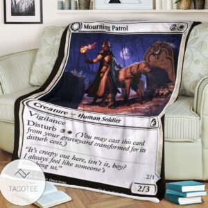 Mid 28 Mourning Patrol Mtg Game Magic The Gathering Blanket