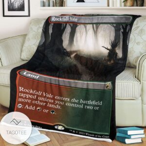Mid 284 Rockfall Vale Mtg Game Magic The Gathering Blanket