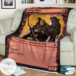 Mid 297 Village Watch Mtg Game Magic The Gathering Blanket