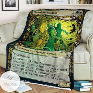 Mid 308 Dawnhart Wardens Mtg Game Magic The Gathering Blanket