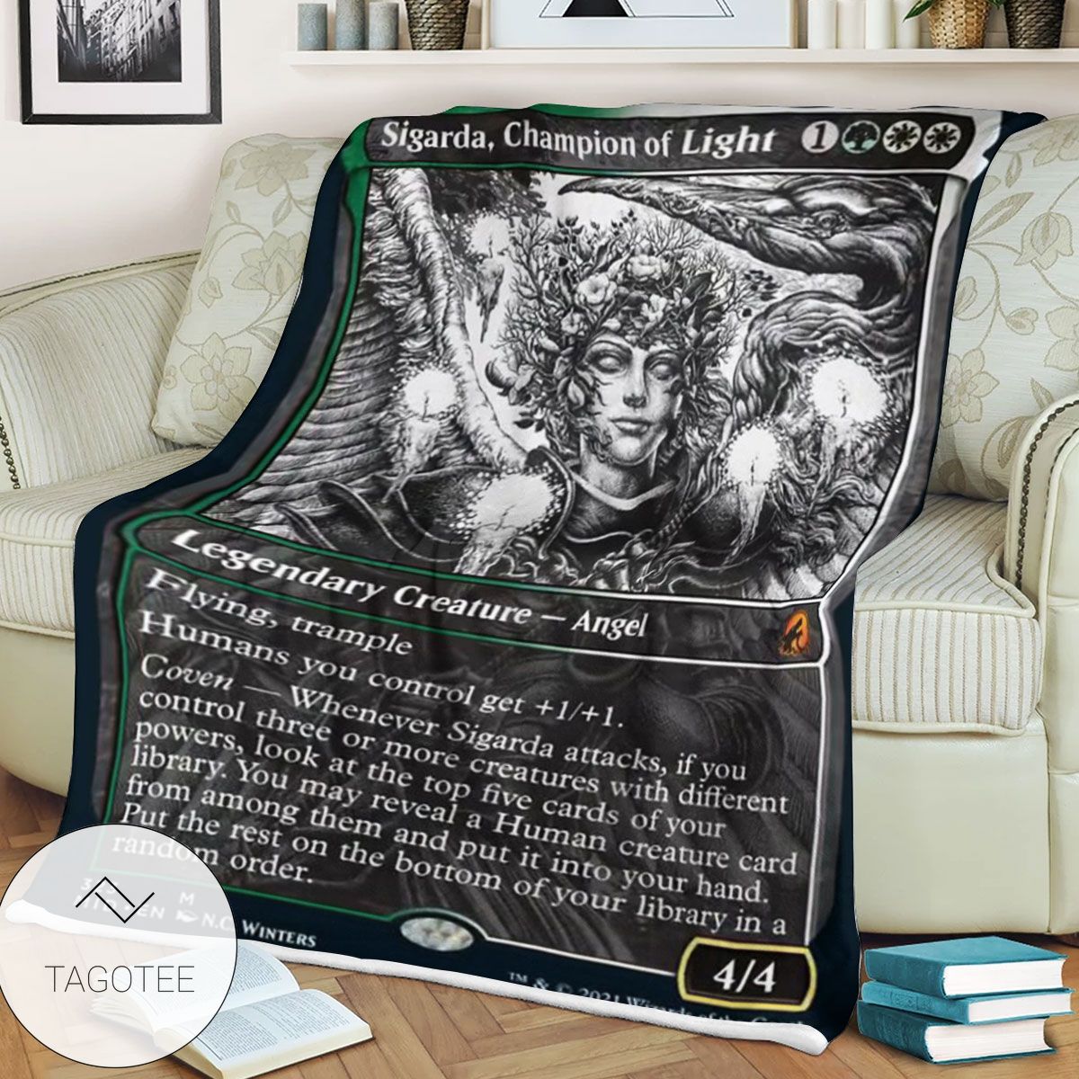 Mid 323 Sigarda Champion Of Light Mtg Game Magic The Gathering Blanket Mid 323 Sigarda Champion Of Light Mtg Game Magic The Gathering Blanket