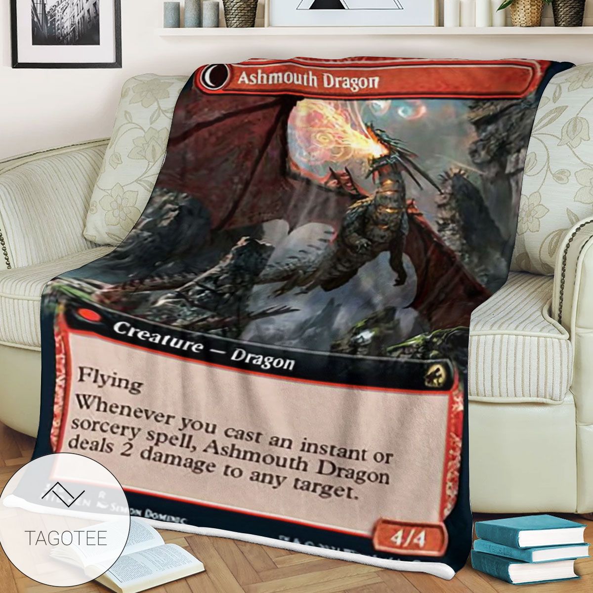 Mid 358 Ashmouth Dragon Mtg Game Magic The Gathering Blanket Mid 358 Ashmouth Dragon Mtg Game Magic The Gathering Blanket
