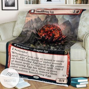Mid 358 Smoldering Egg Mtg Game Magic The Gathering Blanket