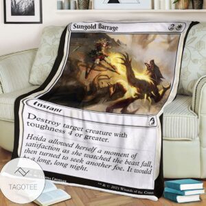 Mid 36 Sungold Barrage Mtg Game Magic The Gathering Blanket