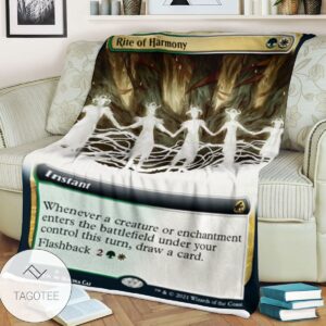 Mid 374 Rite Of Harmony Mtg Game Magic The Gathering Blanket