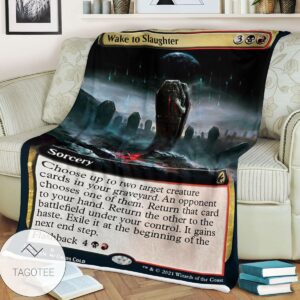 Mid 376 Wake To Slaughter Mtg Game Magic The Gathering Blanket