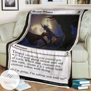 Mid 5 Blessed Defiance Mtg Game Magic The Gathering Blanket