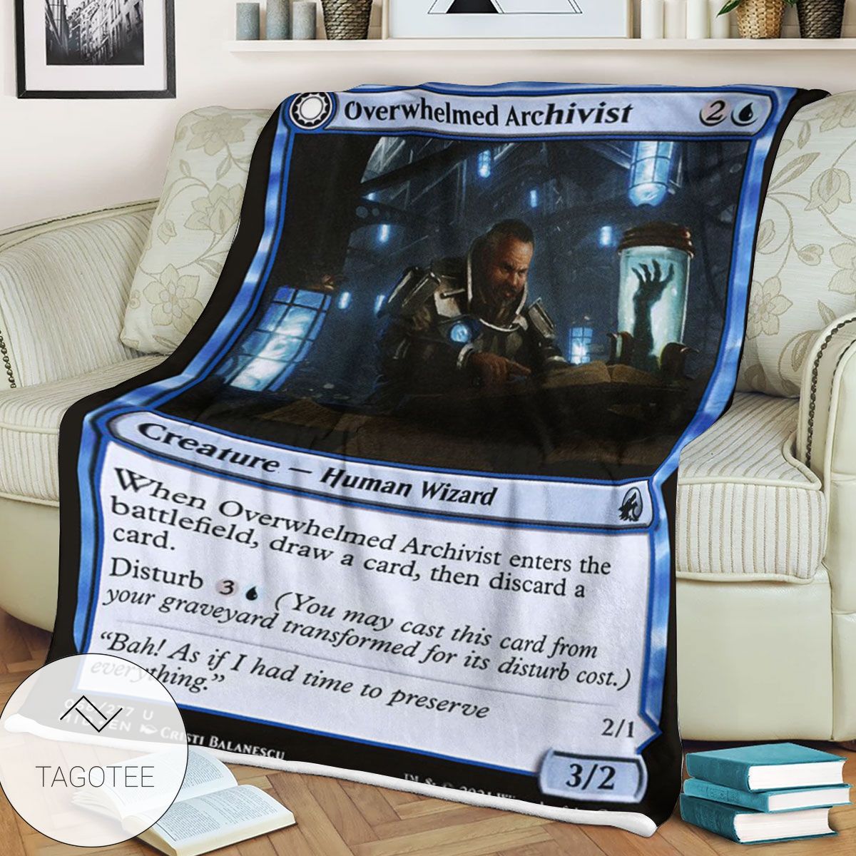 Mid 68 Overwhelmed Archivist Mtg Game Magic The Gathering Blanket Mid 68 Overwhelmed Archivist Mtg Game Magic The Gathering Blanket