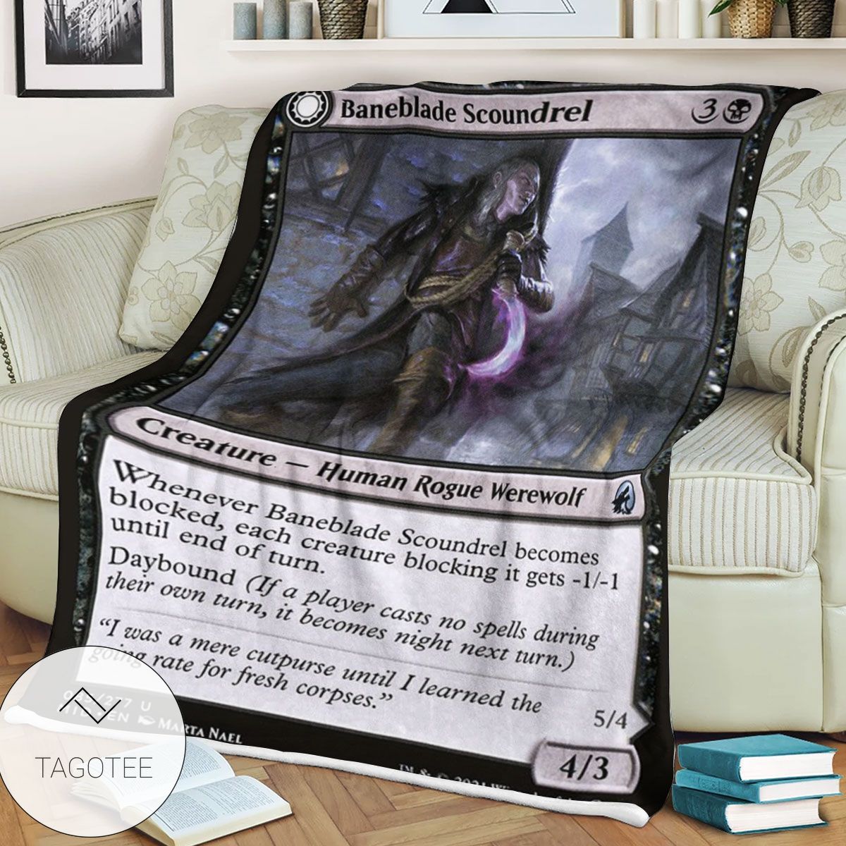 Mid 85 Baneblade Scoundrel Mtg Game Magic The Gathering Blanket Mid 85 Baneblade Scoundrel Mtg Game Magic The Gathering Blanket