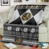 Mighty Morphin Black Power Rangers Ugly Christmas Custom Soft Blanket