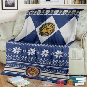 Mighty Morphin Blue Power Rangers Ugly Christmas Custom Soft Blanket