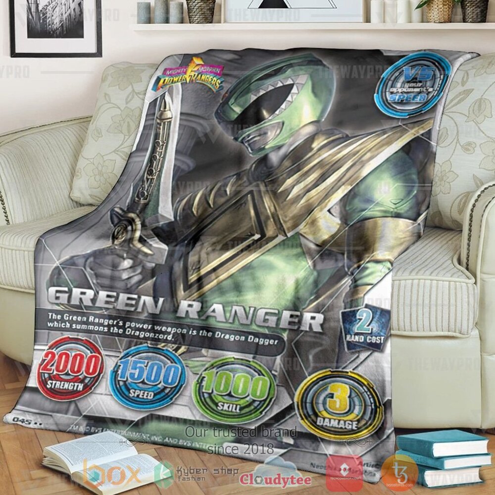 Mighty Morphin Green Power Ranger Custom Soft Blanket Mighty Morphin Green Power Ranger Custom Soft Blanket