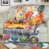 Mighty Morphin Mega Tiger Zord Power Ranger Custom Soft Blanket