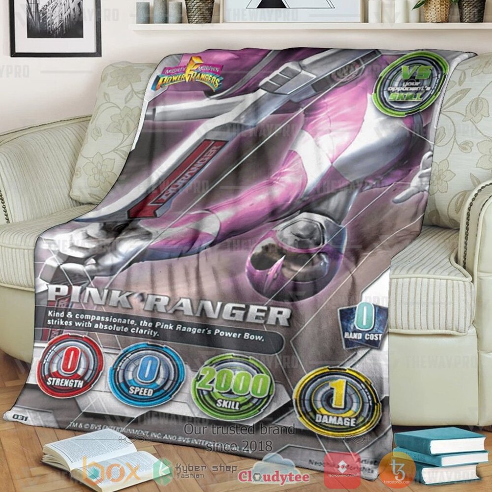 Mighty Morphin Pink Power Ranger Custom Soft Blanket Mighty Morphin Pink Power Ranger Custom Soft Blanket
