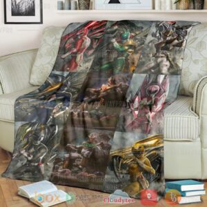 Mighty Morphin Power Rangers Card Custom Soft Blanket