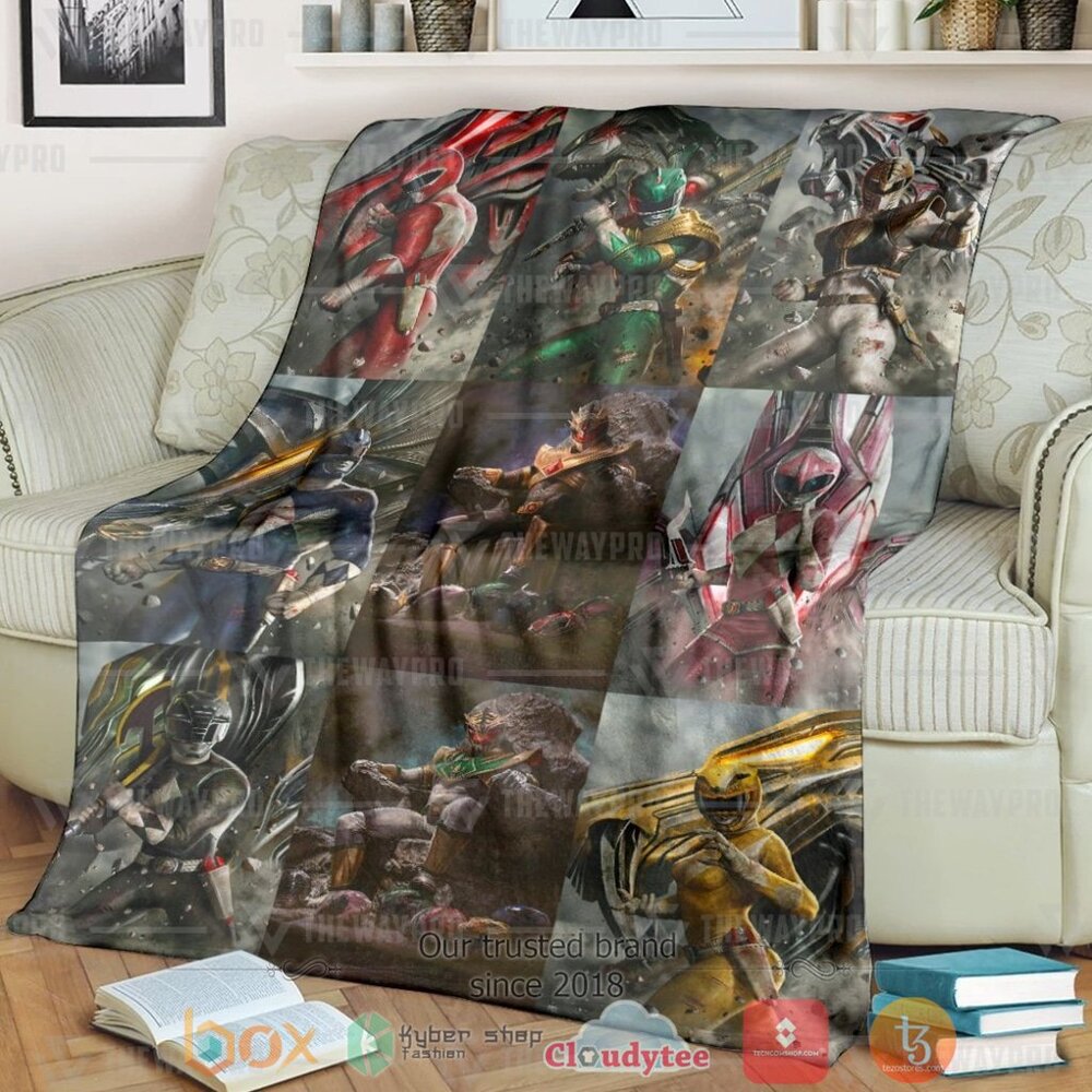 Mighty Morphin Power Rangers Card Custom Soft Blanket Mighty Morphin Power Rangers Card Custom Soft Blanket