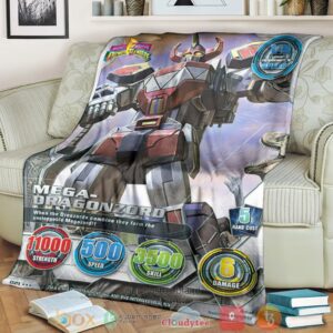 Mighty Morphin Power Rangers Dragonzord Custom Soft Blanket