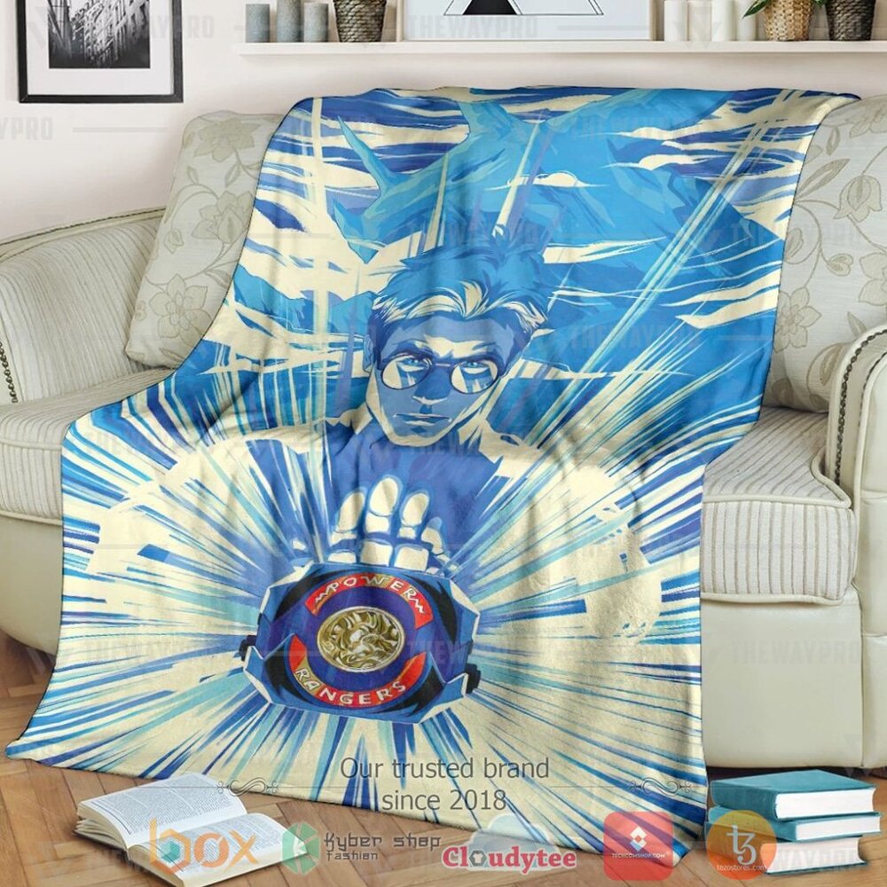 Mighty Morphin Power Rangers Its Morphin Time Blue Custom Soft Blanket Mighty Morphin Power Rangers Its Morphin Time Blue Custom Soft Blanket