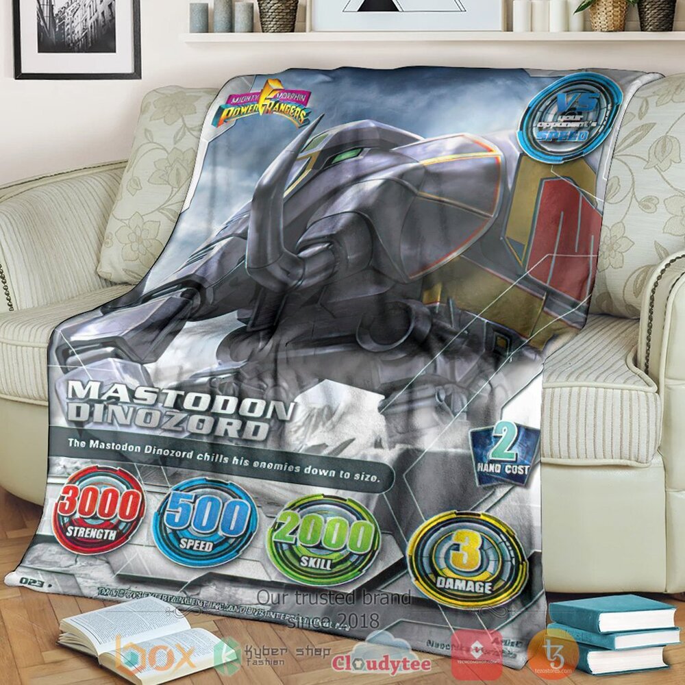 Mighty Morphin Power Rangers Mastodon Dinozord Custom Soft Blanket Mighty Morphin Power Rangers Mastodon Dinozord Custom Soft Blanket