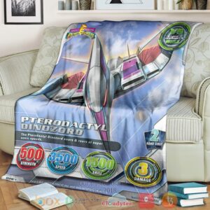 Mighty Morphin Power Rangers Pterodactyl Custom Soft Blanket