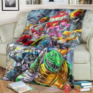 Mighty Morphin Power Rangers Teams Custom Soft Blanket