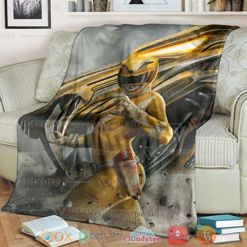 Mighty Morphin Power Rangers Yellow Ranger Custom Soft Blanket Mighty Morphin Power Rangers Yellow Ranger Custom Soft Blanket