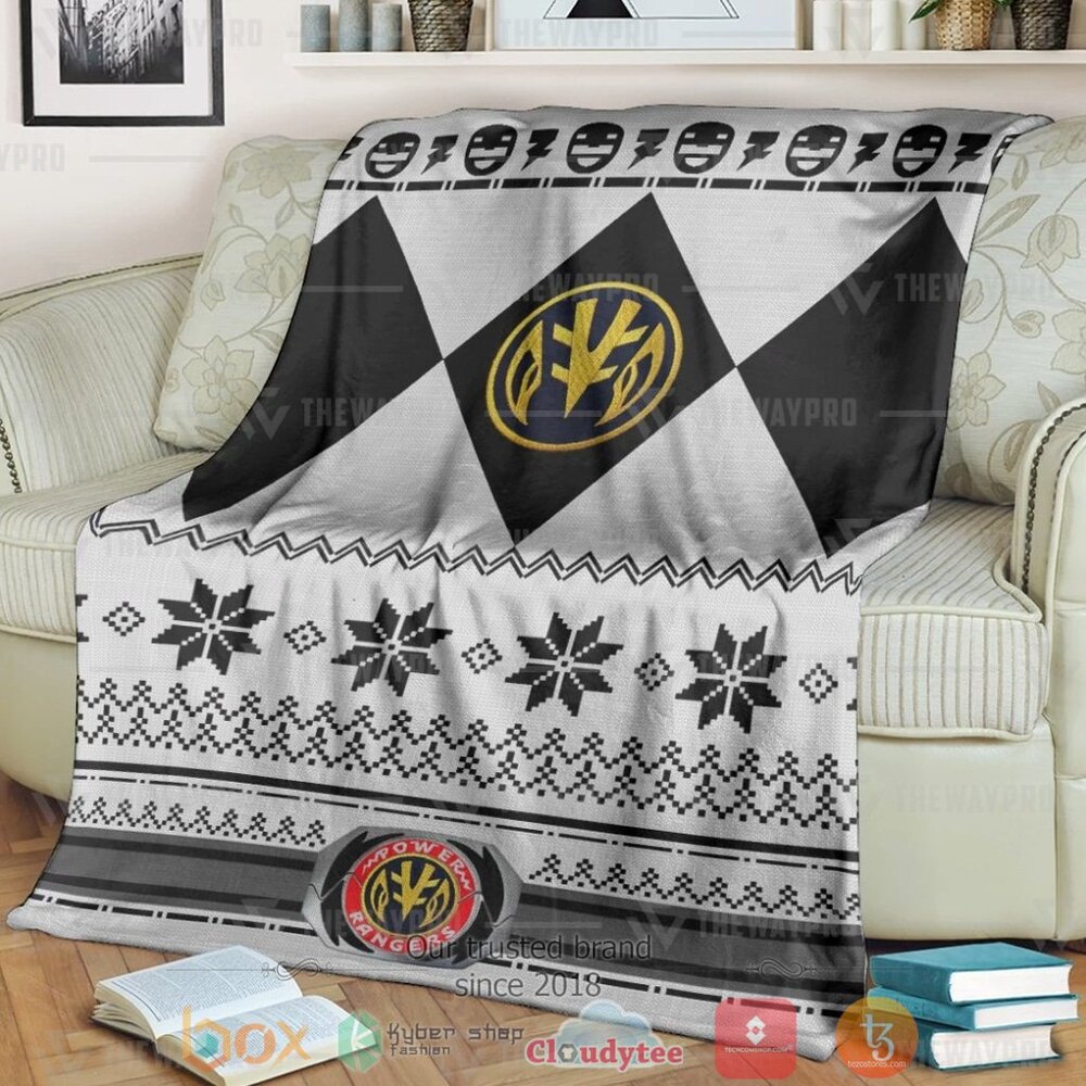 Mighty Morphin White Power Rangers Ugly Christmas Custom Soft Blanket Mighty Morphin White Power Rangers Ugly Christmas Custom Soft Blanket