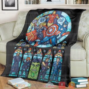 Movie Superheroes Stained Glass Custom Soft Blanket