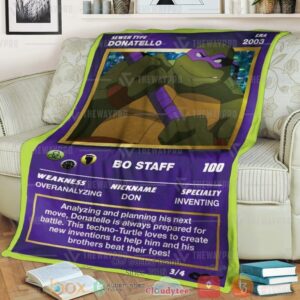 Movie Tmnt Donatello Card Custom Soft Blanket 2