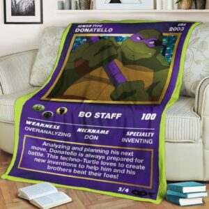 Movie Tmnt Donatello Card Custom Soft Blanket