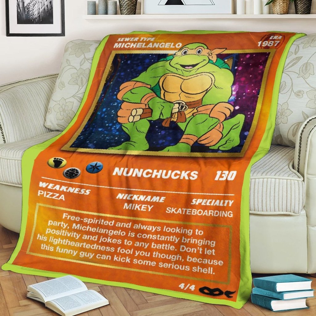 Movie Tmnt Michelangelo Card Custom Soft Blanket Movie Tmnt Michelangelo Card Custom Soft Blanket