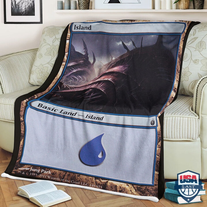 Mtg Game Mbs Basic Land Island Fleece Blanket Mtg Game Mbs Basic Land Island Fleece Blanket