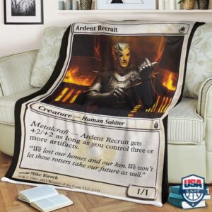 Mtg Magic The Gathering Ardent Recruit Fleece Blanket