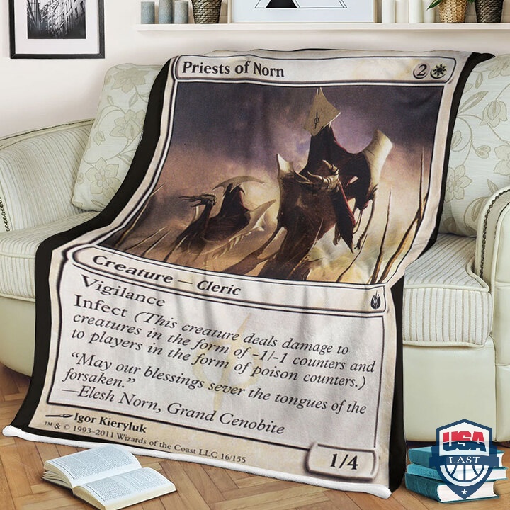 Mtg Magic The Gathering Mbs Priests Of Norn Fleece Blanket Mtg Magic The Gathering Mbs Priests Of Norn Fleece Blanket