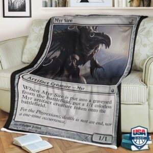 Mtg Magic The Gathering Myr Sire Quilt Blanket